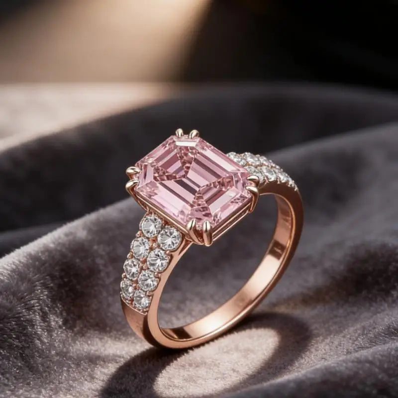 Gorgeous Zirconia Inlaid Ring Elegant Jewelry for Women