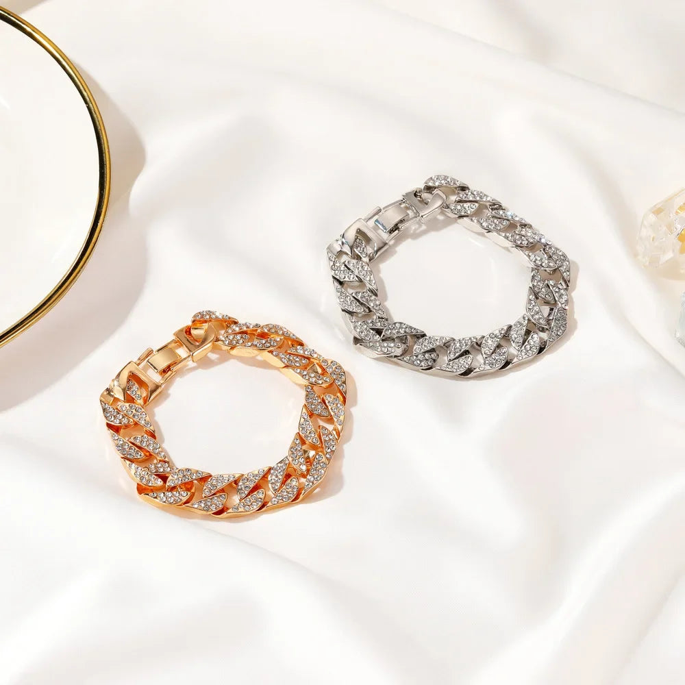 Silver Color Zircon Hollow Out Bracelets For Women