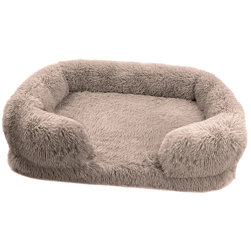 Thickened orthopedic dog bed for large dogs easy to remove and wash plush cover