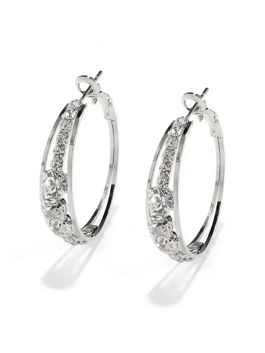Luxury Cubic Zirconia Hoop Earrings For Women