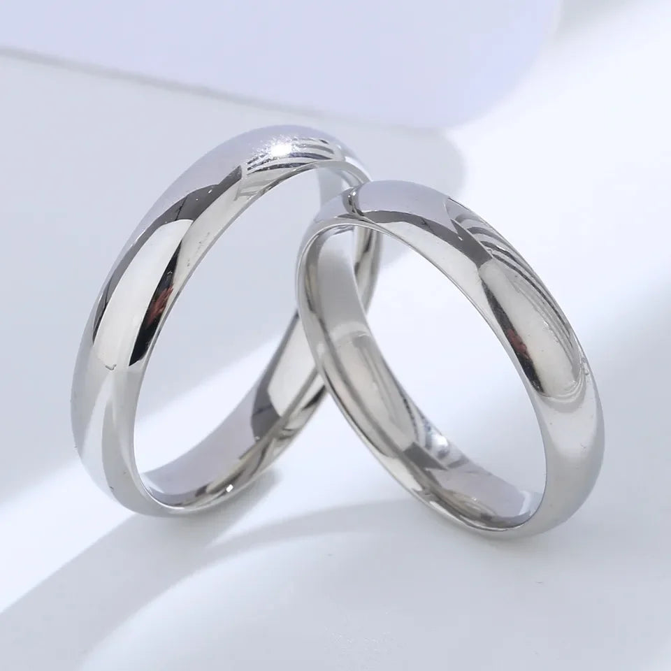 Elegant 925 Sterling Silver Couples Ring Old Styles Simple Ring for Women Men