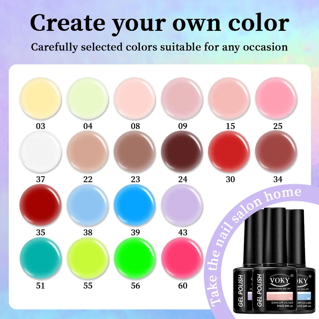6-Piece Set of Nail Gel, Seasonal Fashionable Nail Gel