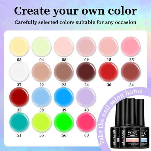 6-Piece Set of Nail Gel, Seasonal Fashionable Nail Gel