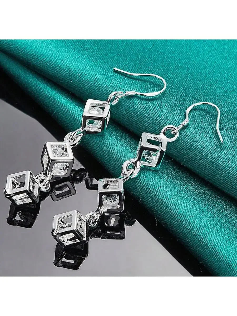 Heart Shape Crystal Drop Earrings Fashion Jewelry For Women
