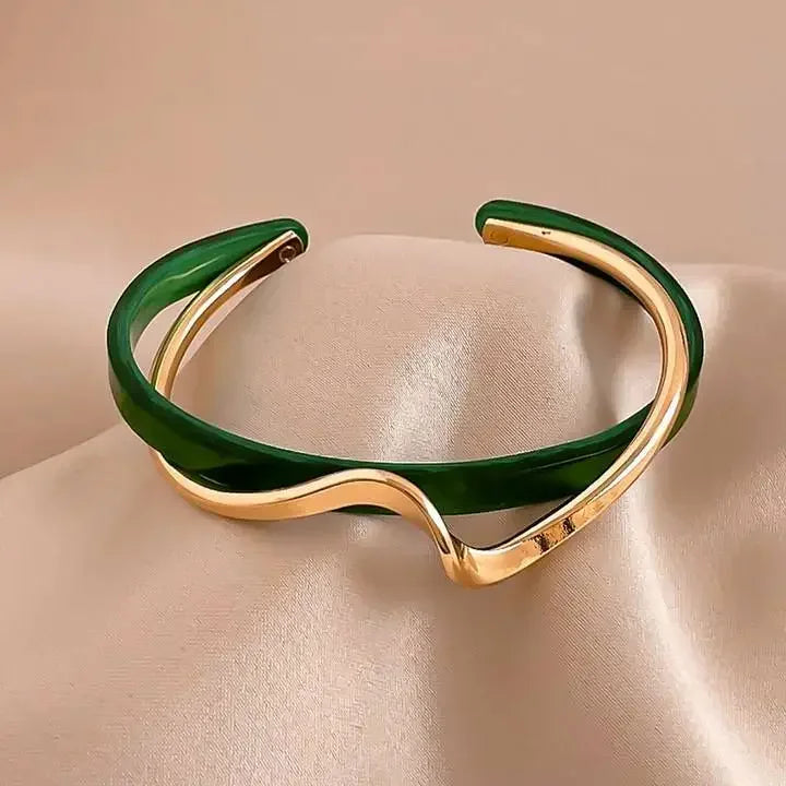 Stainless Steel Bracelet, Trendy with Rhinestone Inlaid Knot Bangles Bracelets for Women