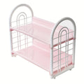 1pc Double Layer Multi-Functional Plastic Desktop Organizer Shelf for Cosmetics, Bedroom, and Dormitory Accessories