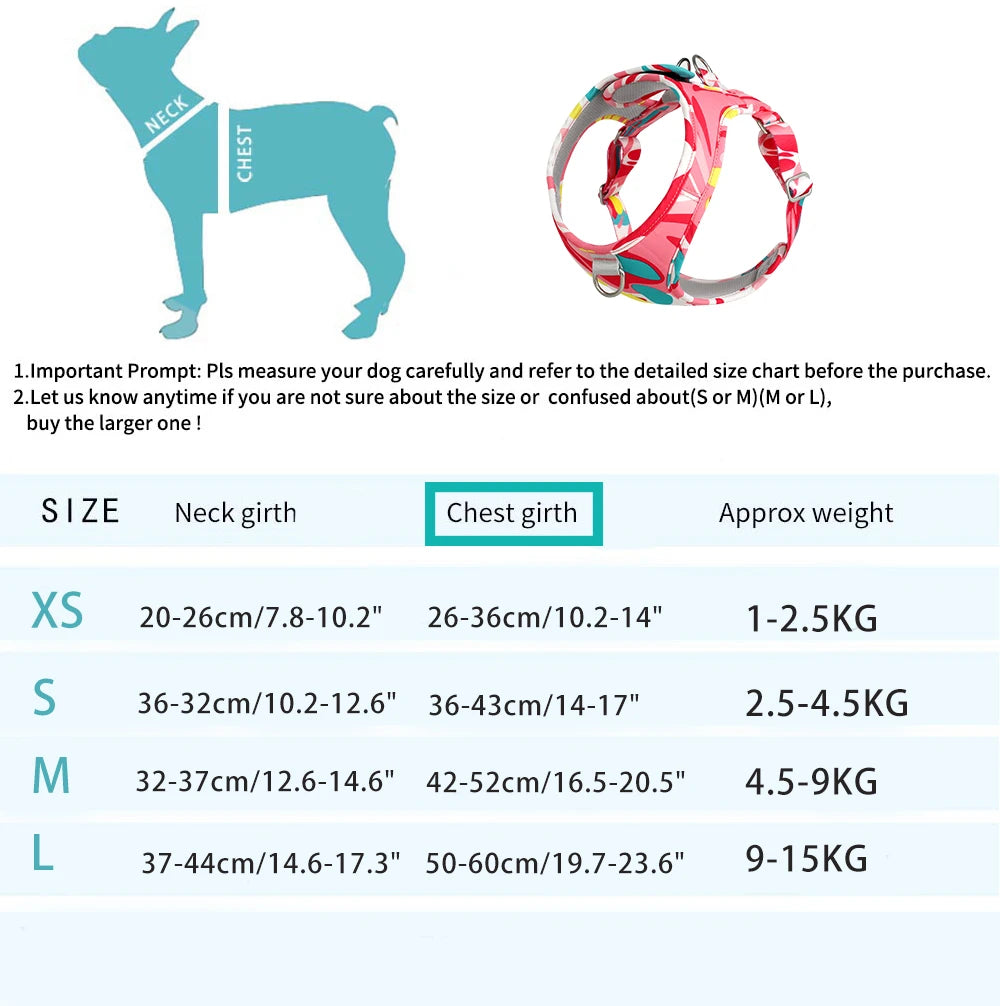 Dog Cat Harness Adjustable Vest Walking Lead Leash For Puppy Dogs Collar Polyester Mesh Harness
