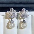 925 Sterling Silver Leaf Pendant Earrings for Women