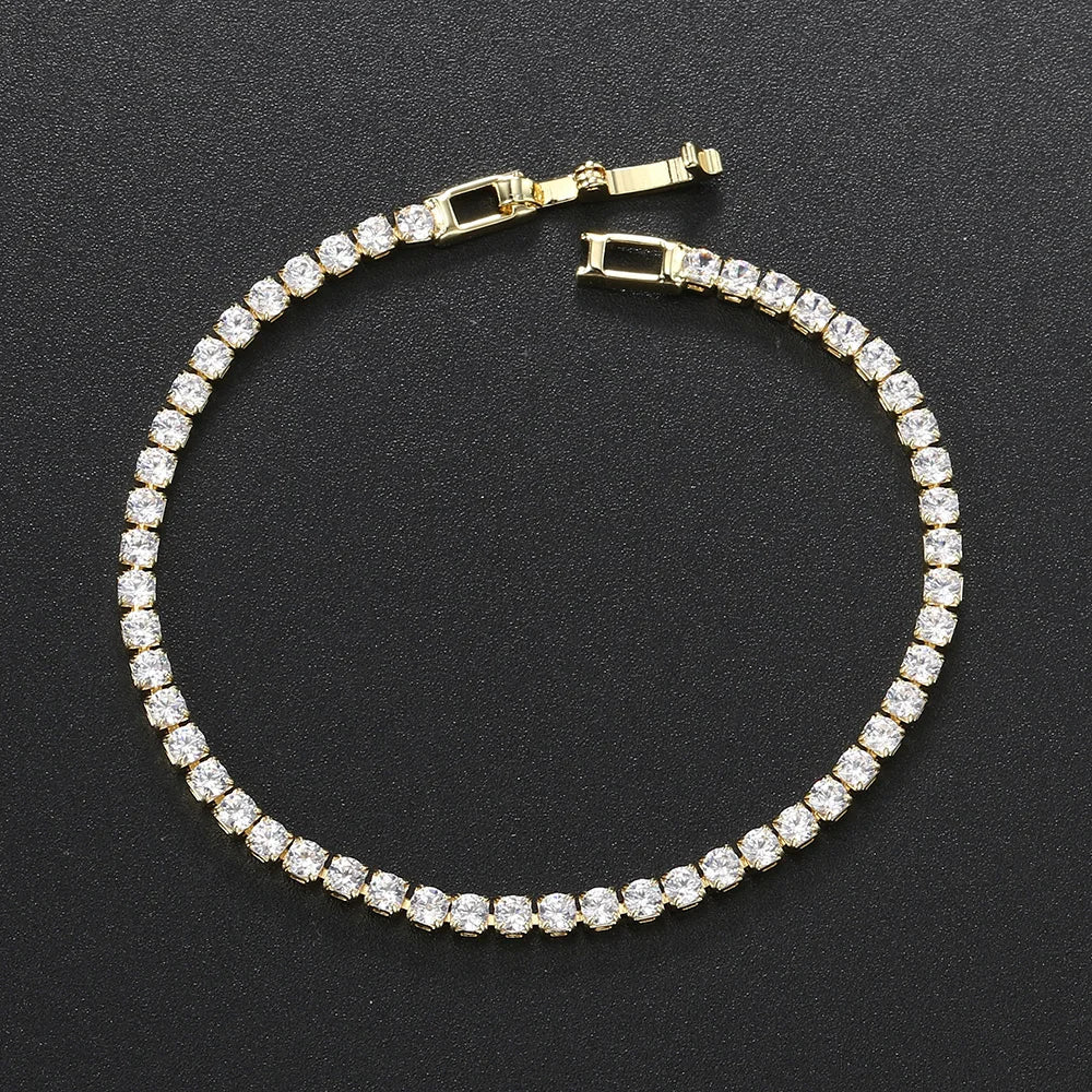 Fashion 2.5mm Zirconia Tennis Bracelet for Women Crystal Charm Designer