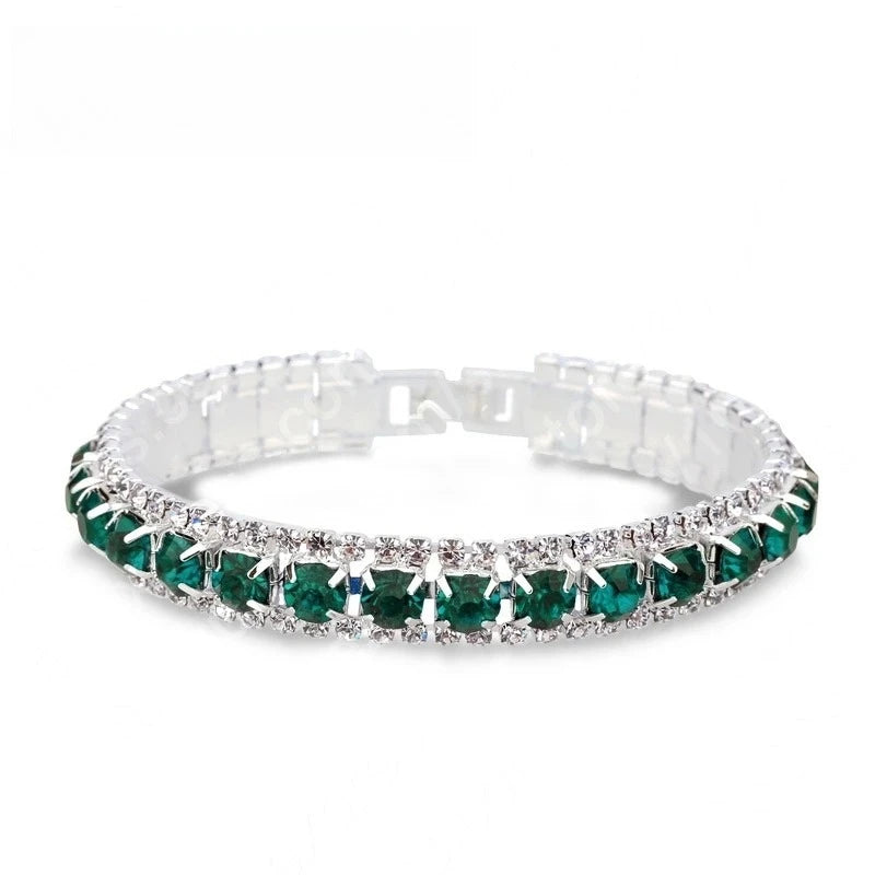 Top Sale 925 Sterling Silver Bracelets Full AAA Zircon Austrian Crystal Bangles