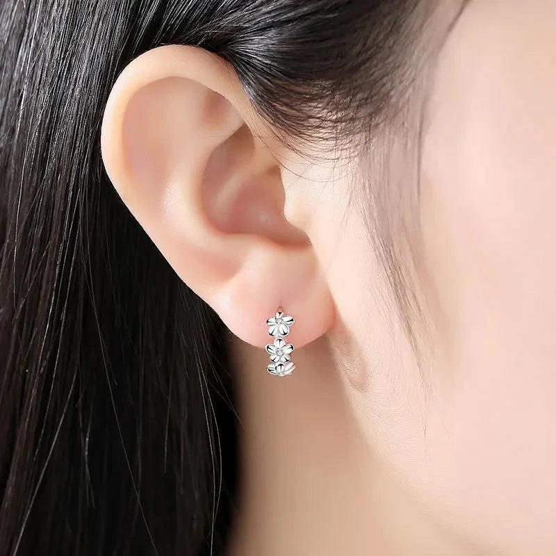 Top Sale 925 Sterling Silver Needle Earrings for Women's High Quality Jewelry