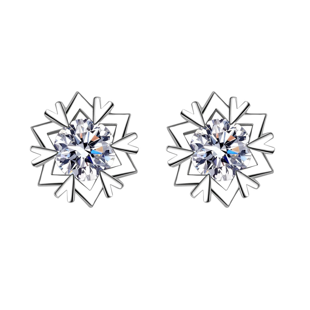 Elegant 925 Sterling Silver Classic Earrings For Women