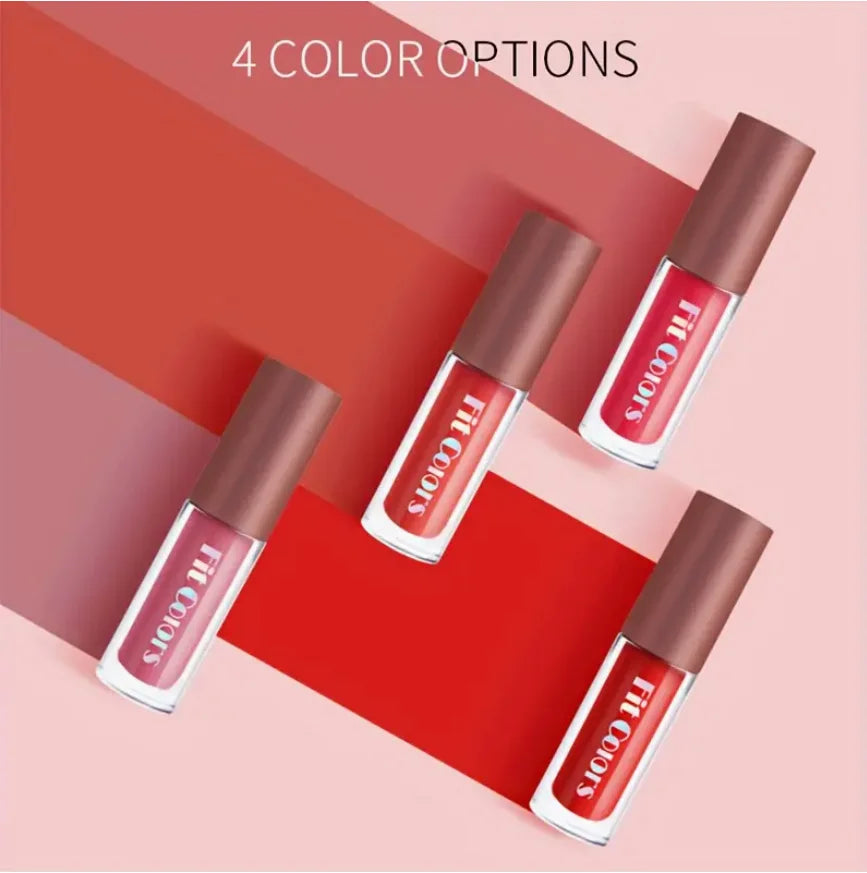 4-Color Moisturizing Mirror Effect Lip Gloss Long Lasting Liquid Lipstick