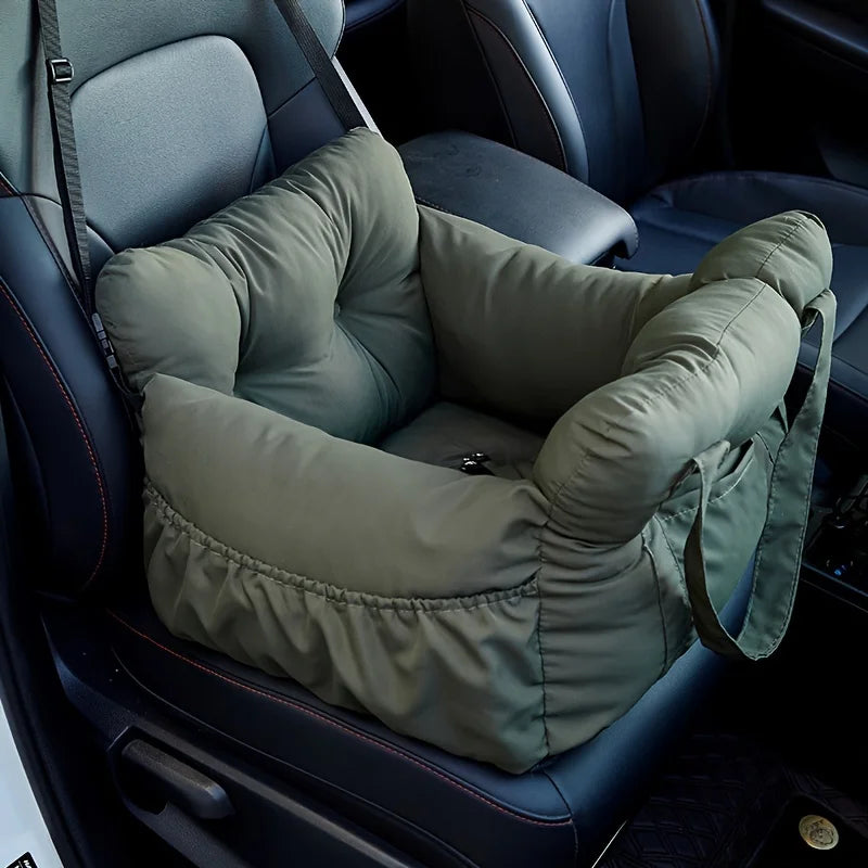 Dog Car Seat with Safety Belt - Non-Slip for Small Dogs, Washable