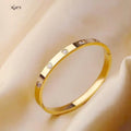 Elegant Stainless Steel Bracelets Woman Golden Crystal Luxury Jewellery