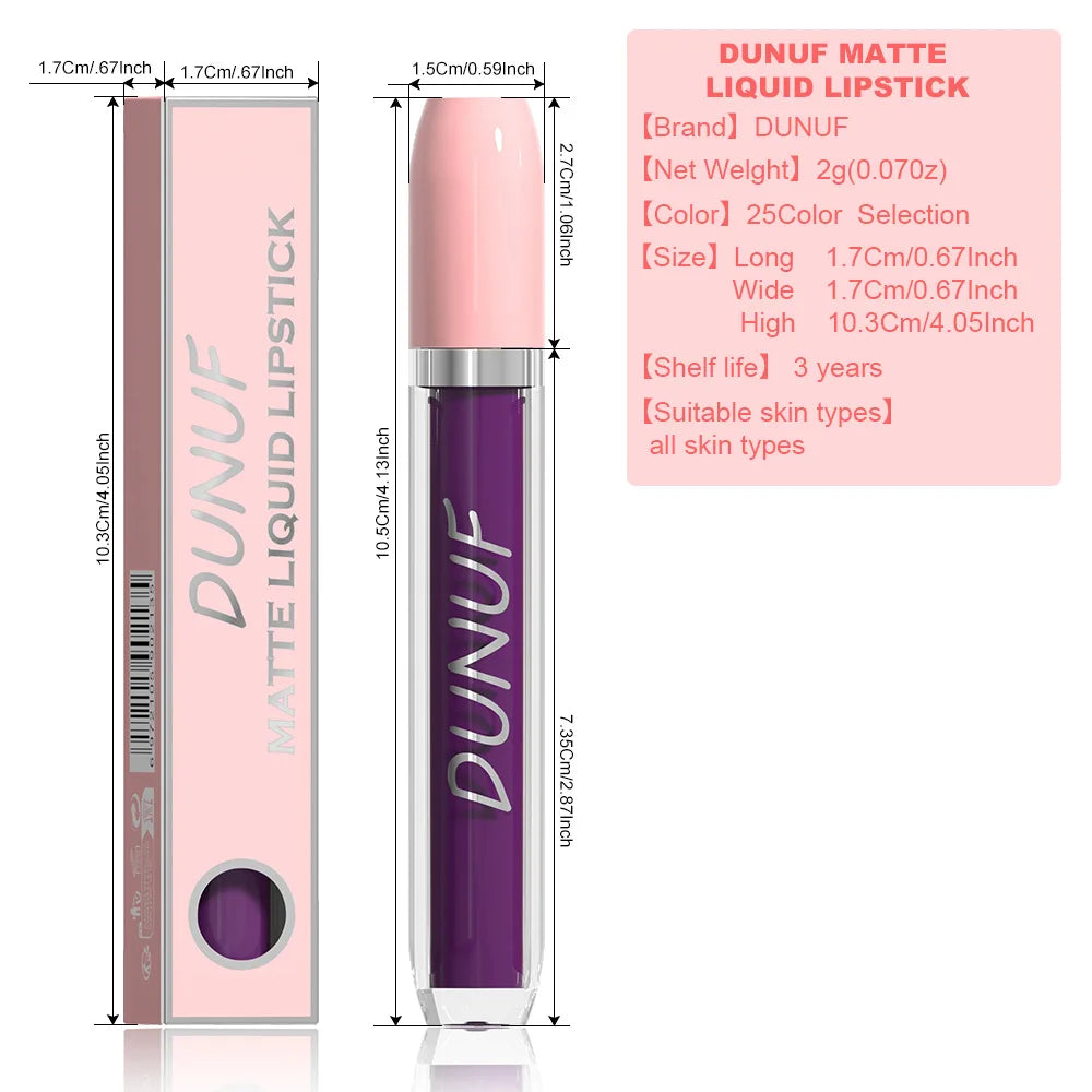 Matte Lip Gloss Lipstick 5pc/set, Waterproof Velvet Long Lasting