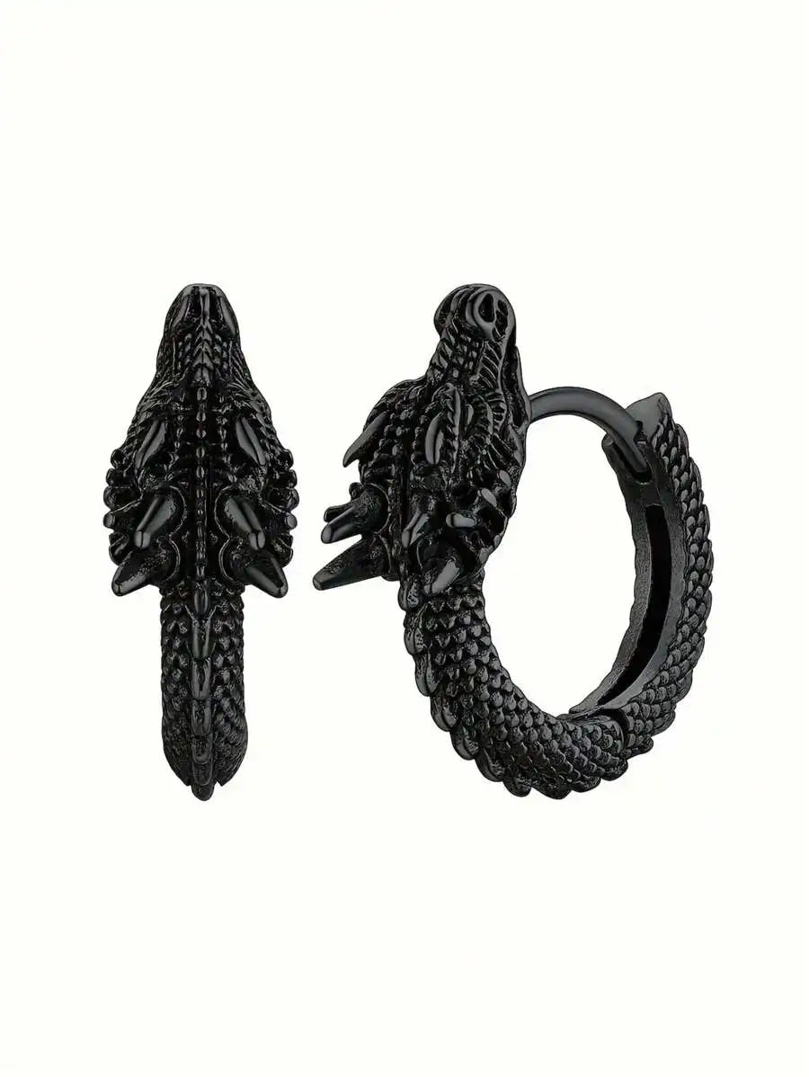 Dragon Head Hoop Earrings For Women Stylish Fashion