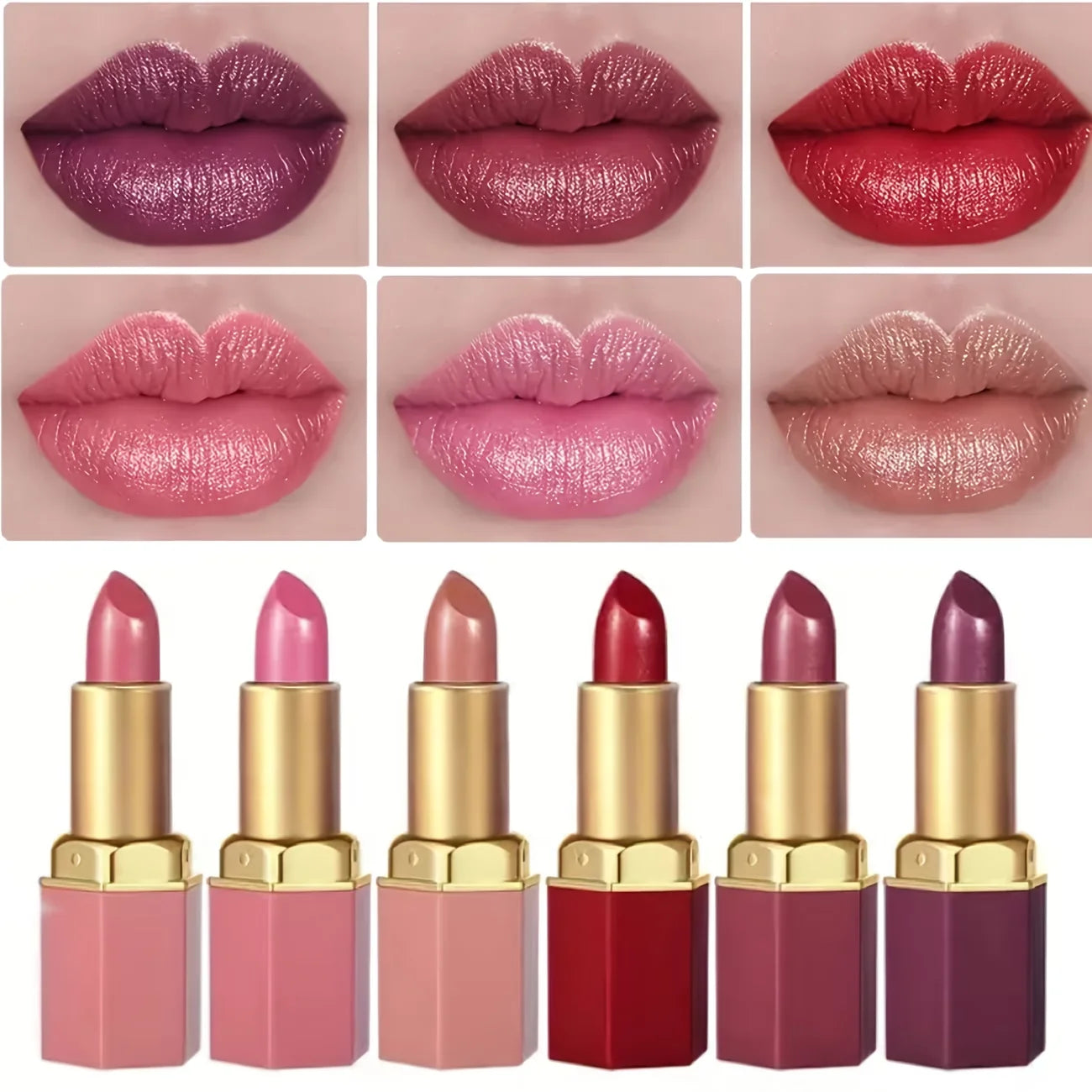 Luxurious 6-Piece Matte Lipstick Set: Long-lasting and highly pigmented