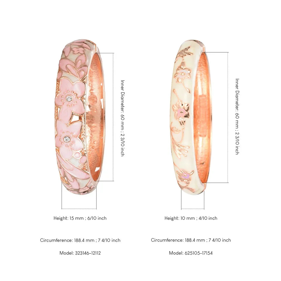 Bracelet For Women Double Enamel Bangle Set Cloisonne Women's Jewelry Accessories Indian Style Dubai