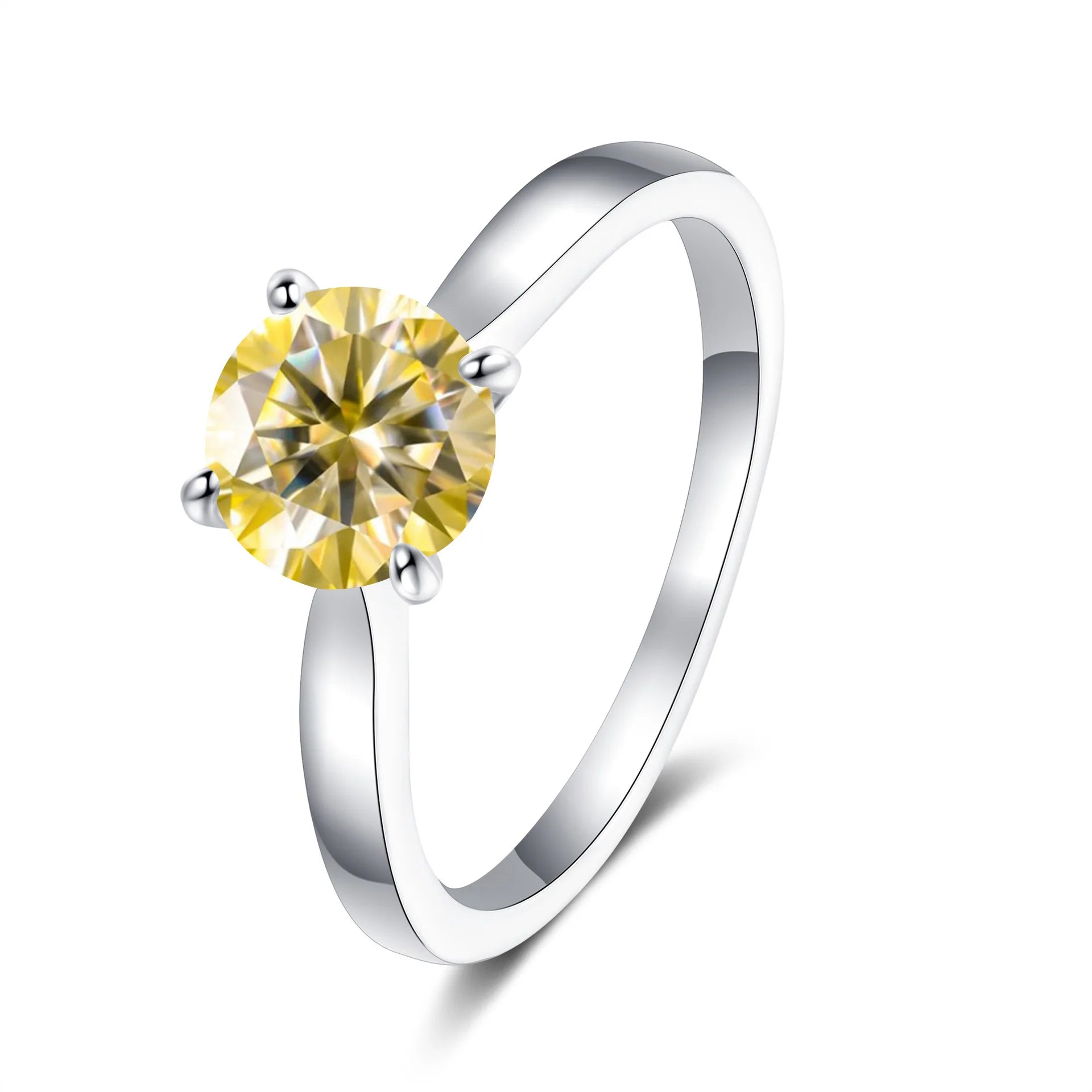 Gorgeous Moissanite Ring in S925 Sterling Silver High Quality Ring