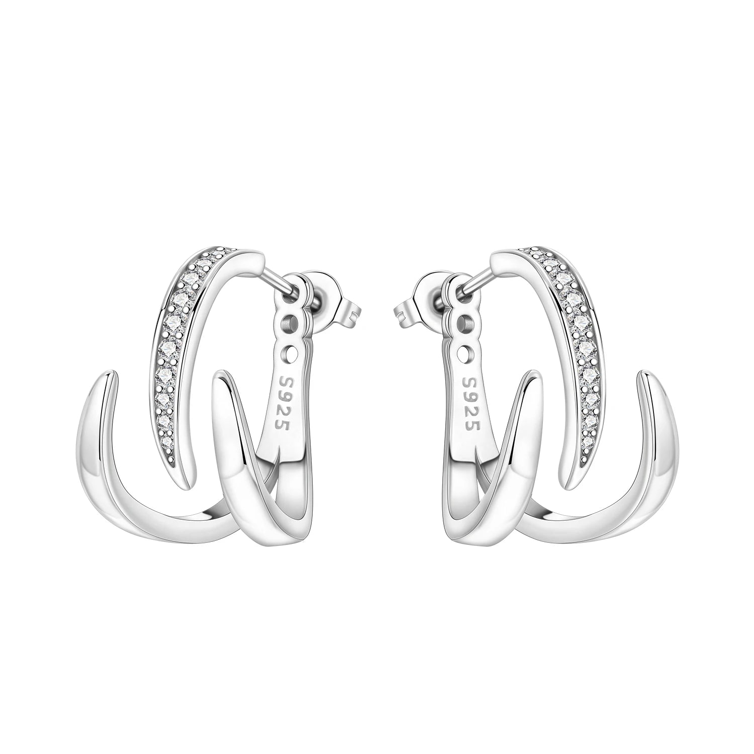 Elegant S925 Sterling Silver 18k Gold Classic Knot Stud Earrings For Ladys