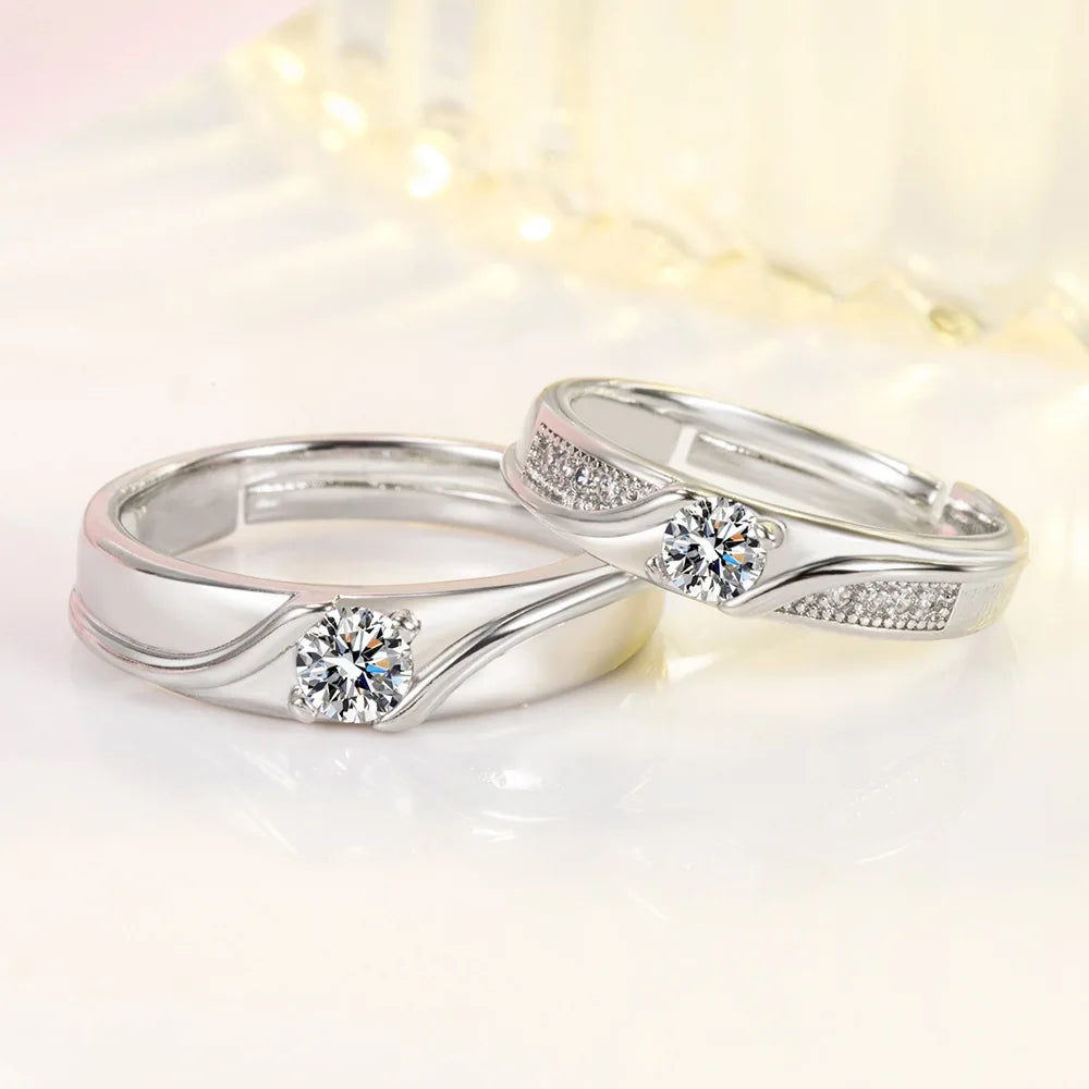 Luxurious 925 Sterling Silver Exquisite Zirconia Ring for Men and Women