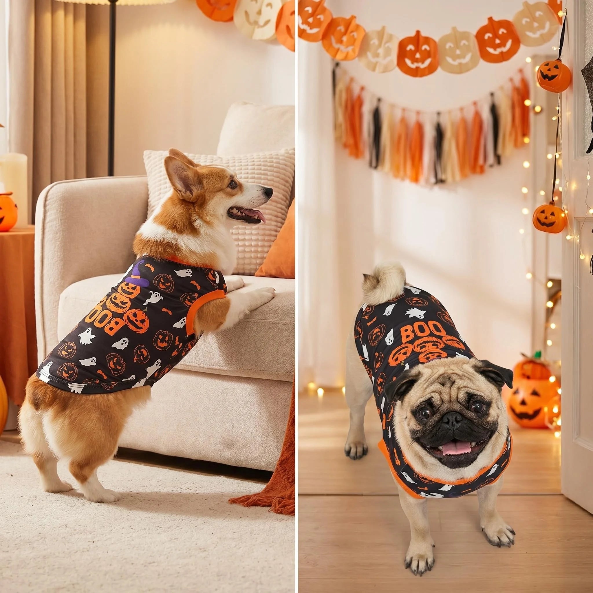 Halloween Dog Clothes for Small Dogs, Soft and Breathable