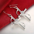 Elegant cross drop earring, luxury, exquisite and high quality