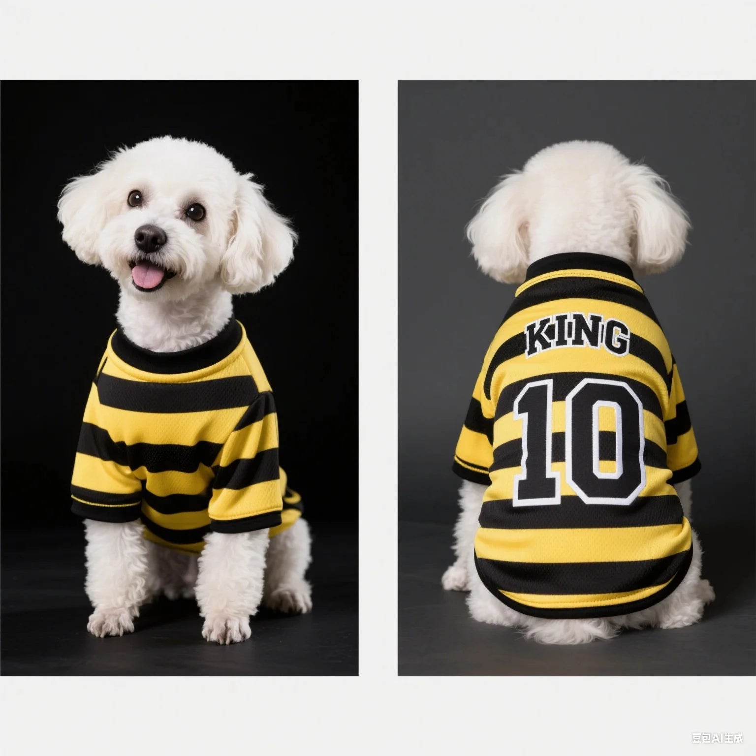 Dog Shirt Breathable Pet Sports Uniform Striped King 10