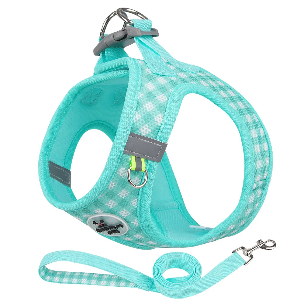 Beautiful Harness Small Medium-Sized Dog Cat Reflective Breathable