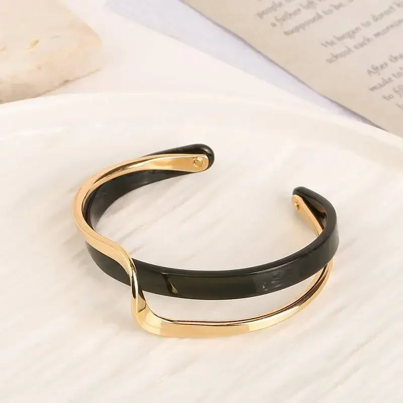 Stainless Steel Bracelet, Trendy with Rhinestone Inlaid Knot Bangles Bracelets for Women