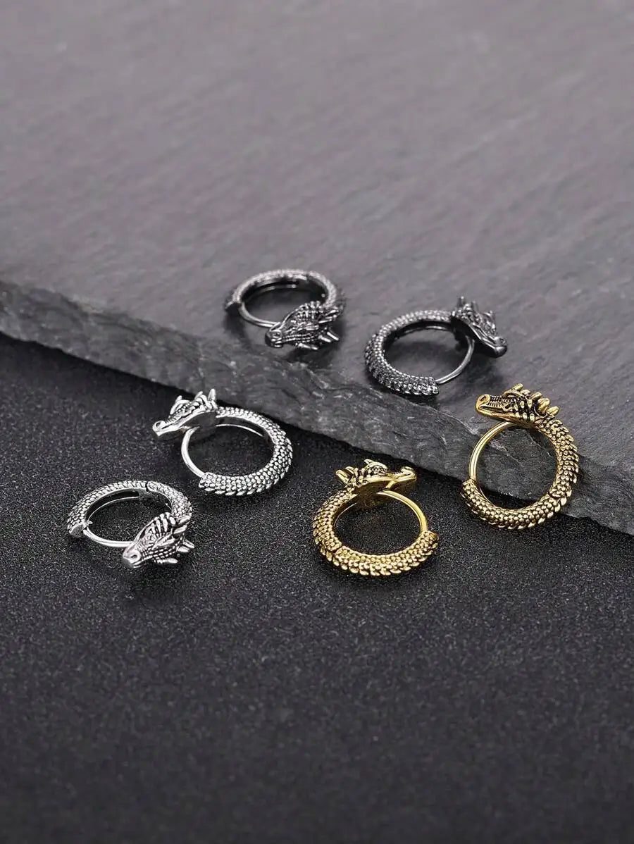 Dragon Head Hoop Earrings For Women Stylish Fashion