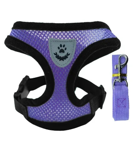 Cat Harness Vest Walking Lead Leash For Puppy Dogs Collar Polyester Adjustable Mesh Dog Harness