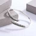 Retro Thai Silver Feather Simple Fashionable 925 Sterling Silver Personalized Design Wings Bracelets