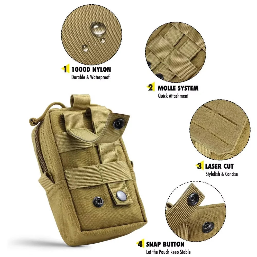 Dog Tactical Bags Set Molle Pouches Belt Attaching on Harness Sticker Military Dog Training Bags For Large Dogs
