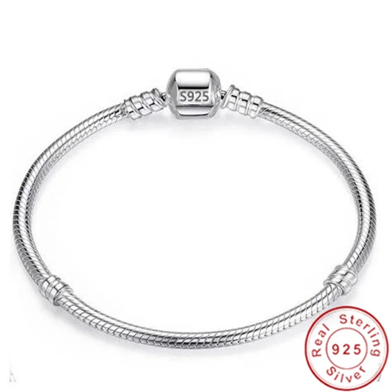 Hot Selling High Quality Authentic 925 Sterling Silver Snake Chain Bracelets