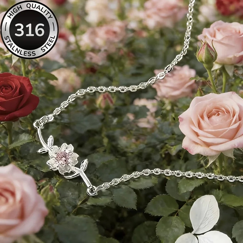 A hypoallergenic bracelet, women's cherry blossom bracelet, simple temperament and high-end jewelry