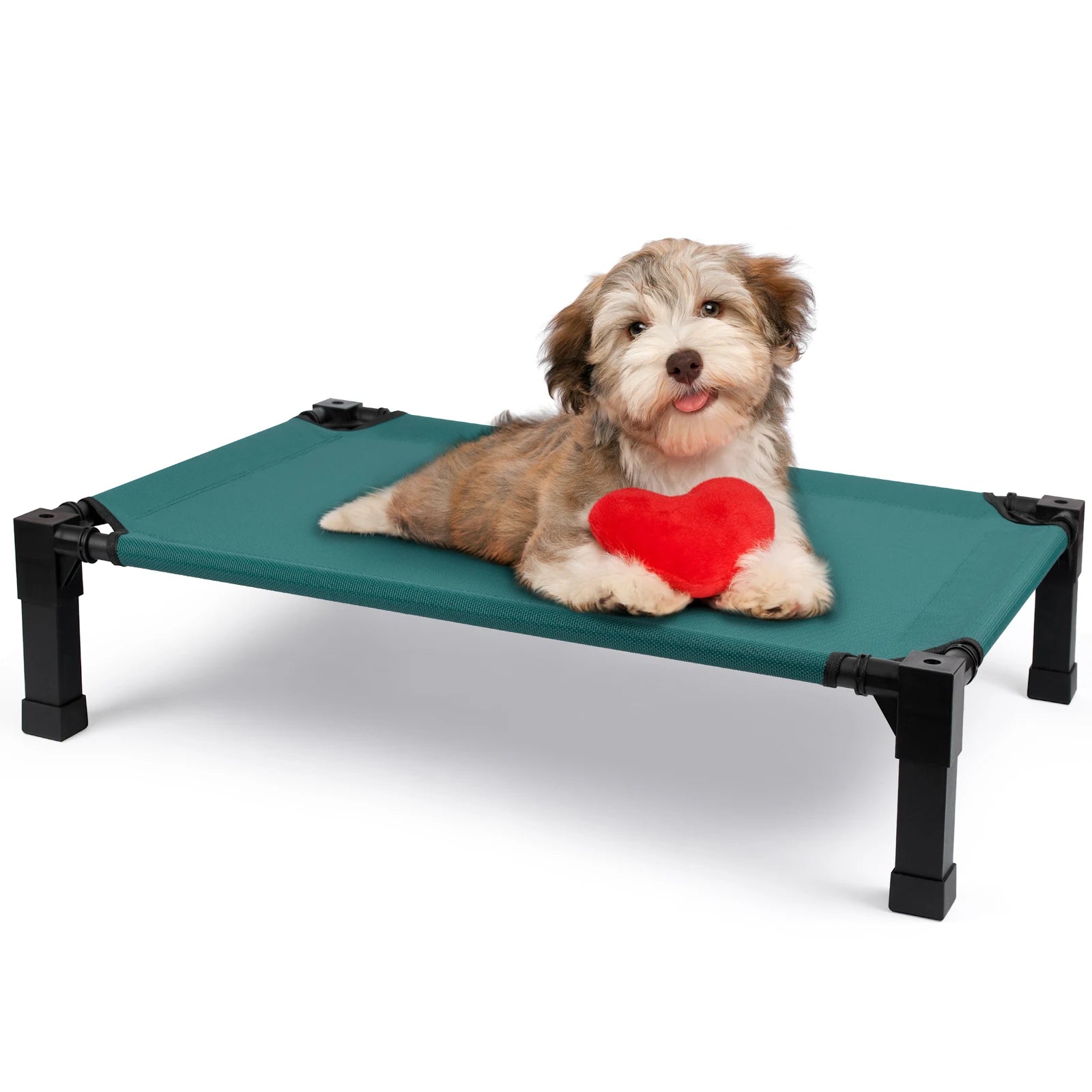Elevated Dog Bed, Cooling Raised Pet Cot with Chew Proof Washable Breathable Mesh
