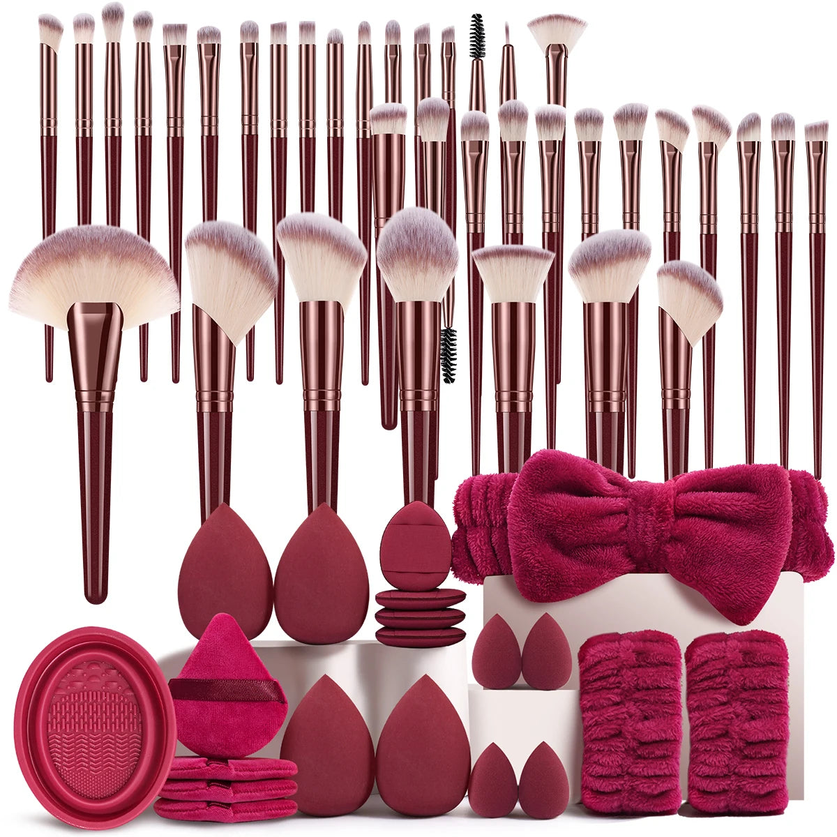 36PCS Makeup brush set+4PCS Makeup Tools+8PCS Makeup Sponges+8PCS Powder Puffs