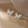 Uini-Tail Hot Selling New sterling silver Colored Butterfly Earrings