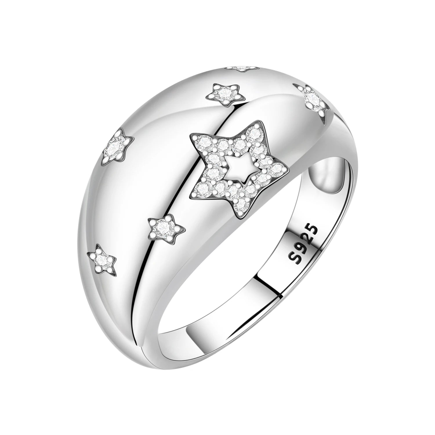 Elegant S925 Sterling Silver Vintage Pattern Closed Ring For Women