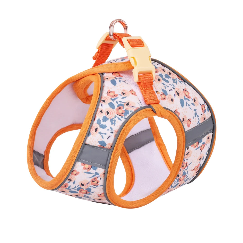 Small Dog Harness Leash Set Cute Traction Bracelet Medium Cat Collar Vest Harness Adjustable