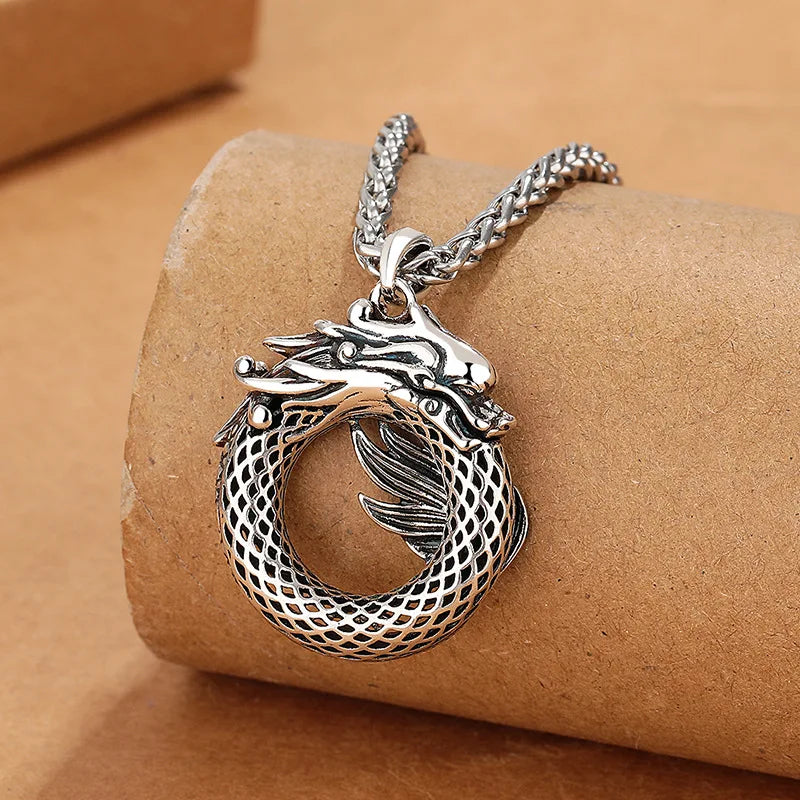 New 925 Sterling Silver Necklace dragon chain For Men and Women