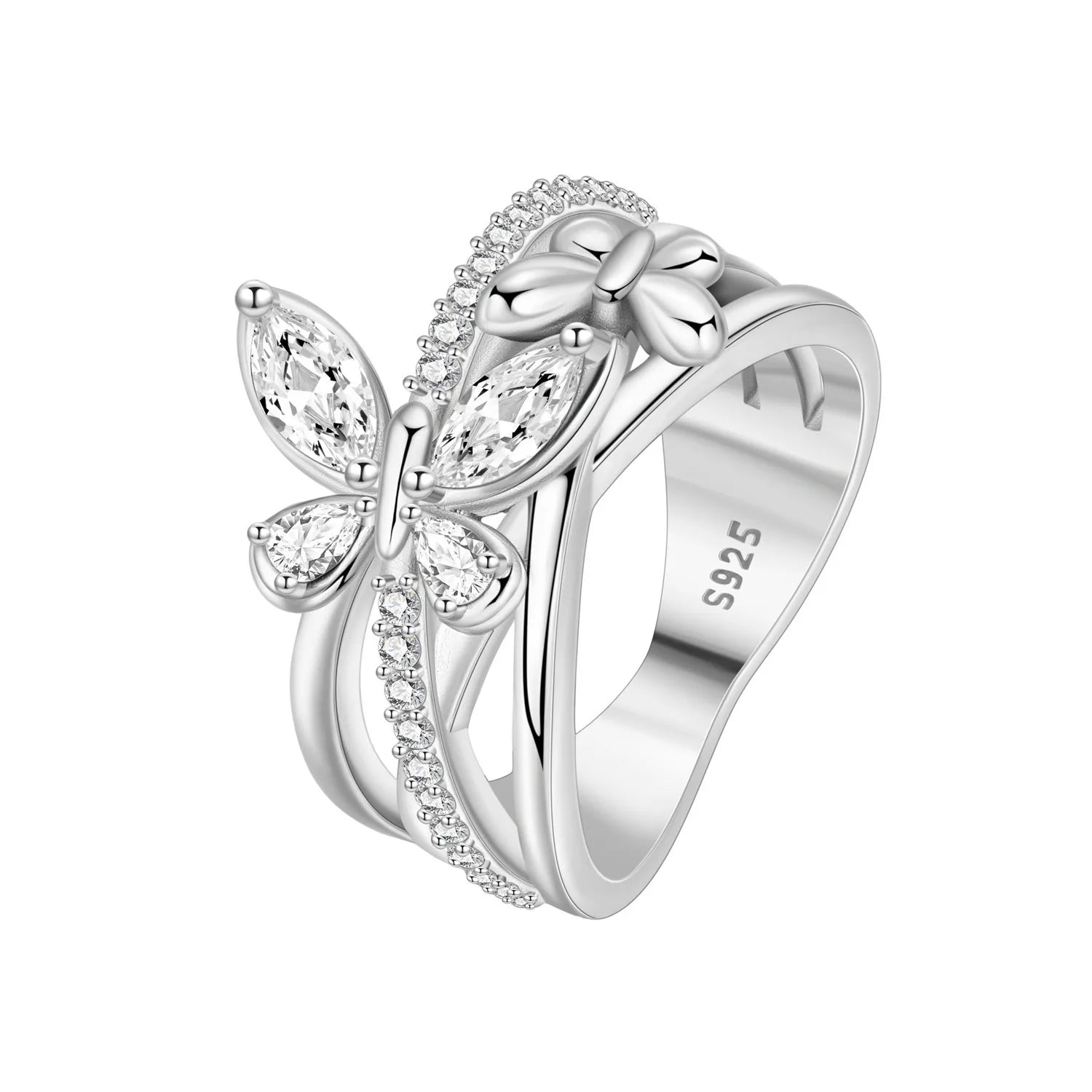 Elegant S925 Sterling Silver Vintage Pattern Closed Ring For Women