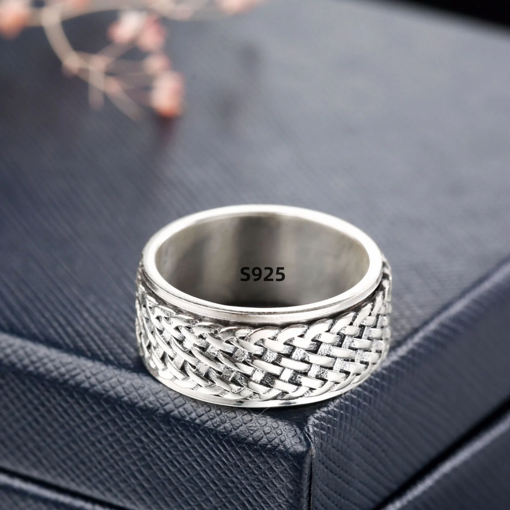 Simplicity Vintage S925 Sterling Silver Viking Rings for Men and Women