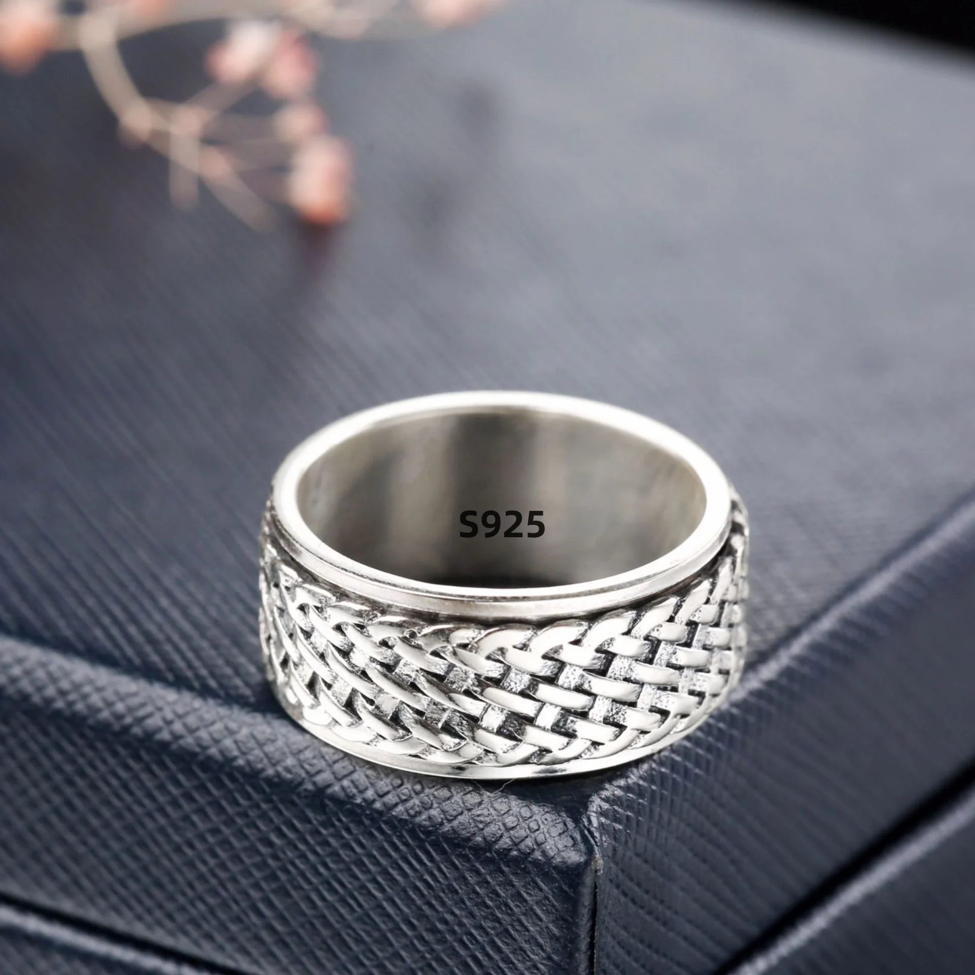 Simplicity Vintage S925 Sterling Silver Viking Rings for Men and Women