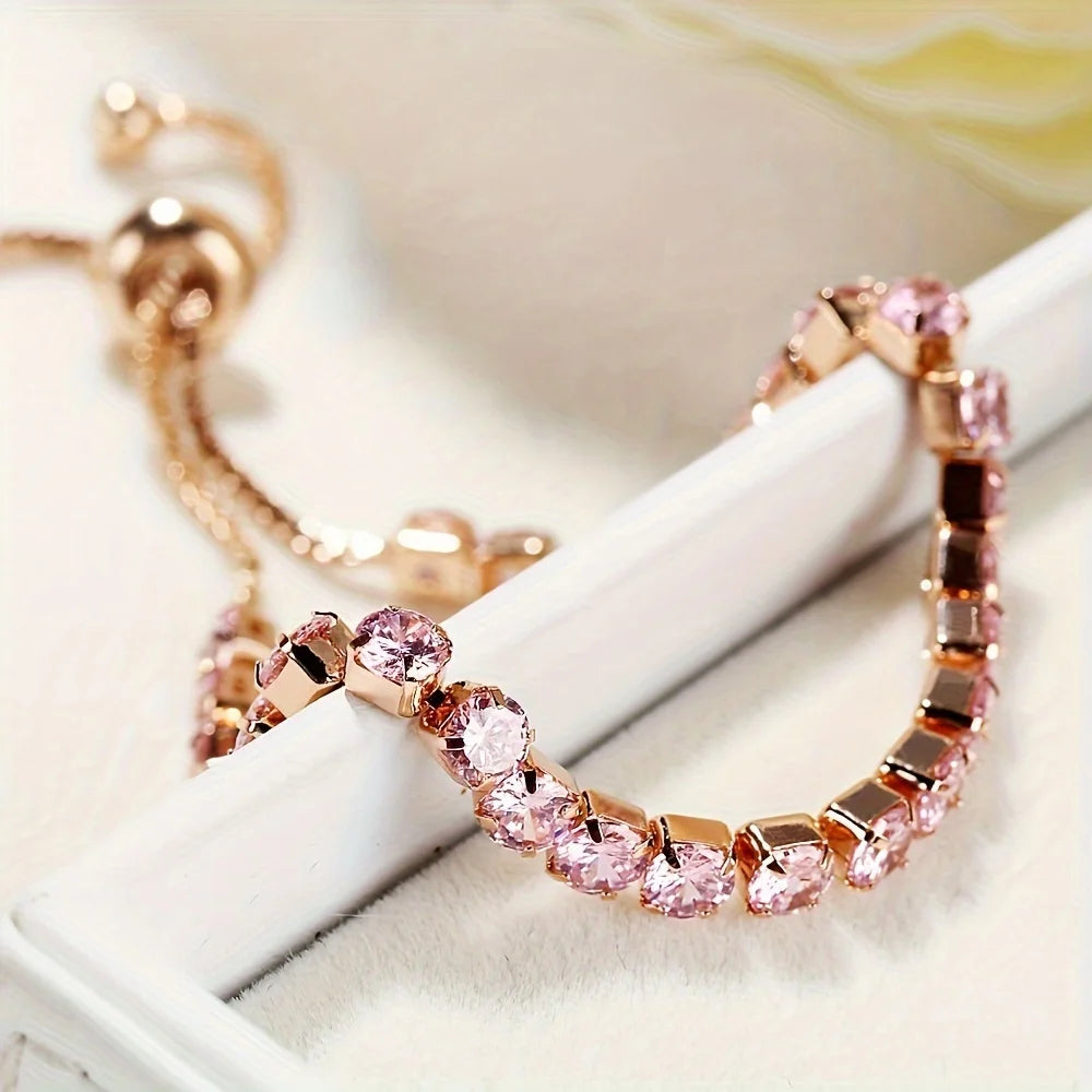 Beautiful multi-color super flash gold bracelet, luxurious and exquisite in a variety of colors