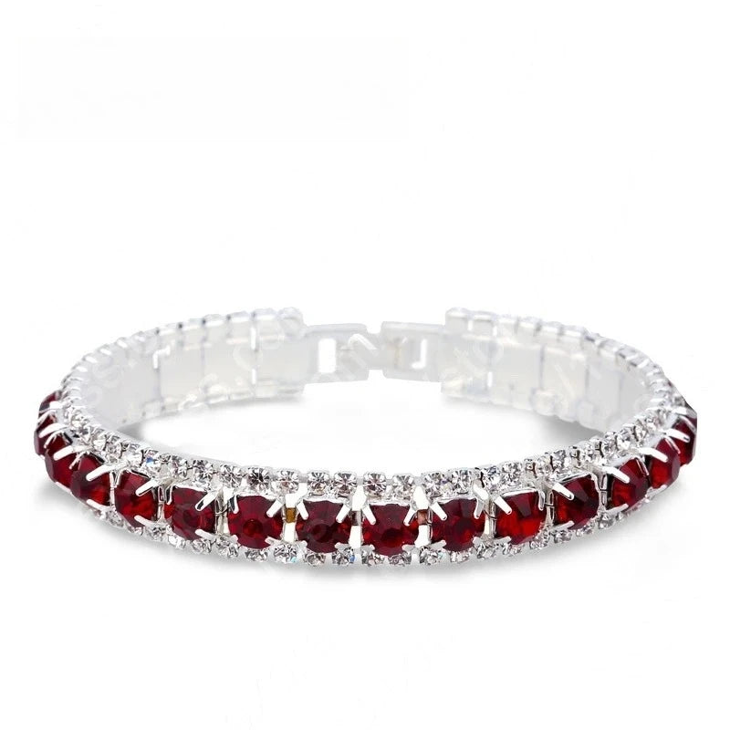 Top Sale 925 Sterling Silver Bracelets Full AAA Zircon Austrian Crystal Bangles