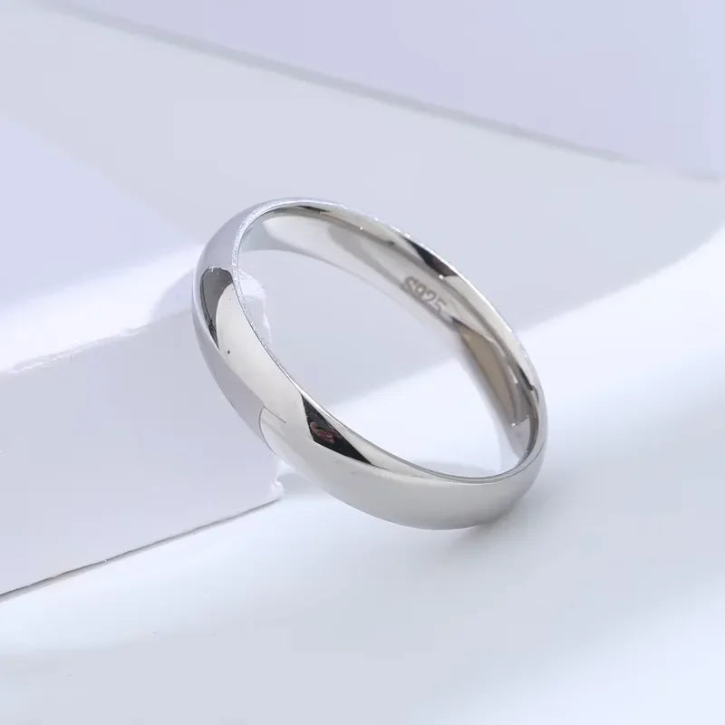 Elegant 925 Sterling Silver Couples Ring Old Styles Simple Ring for Women Men