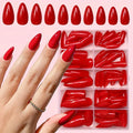 120 PCS Box Almond Shaped Pink Nail Piece White French Press On Nails
